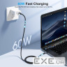 Дата кабель USB-C to USB-C 2.0m USB 2.0 60W Choetech (XCC-1015)