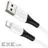 Кабель HOCO X82 USB to iP 2.4A, 1m, silicone, silicone connectors, White (6931474768544)