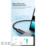 Дата кабель USB-C to USB-C 2.0m 240W Black Baseus (CAWJ040101)