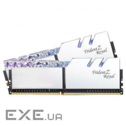 Модуль пам'яті G. SKILL Trident Z Royal Silver DDR4 3200MHz 32GB Kit 2x16GB XMP (F4-3200C16D-32GTRS)