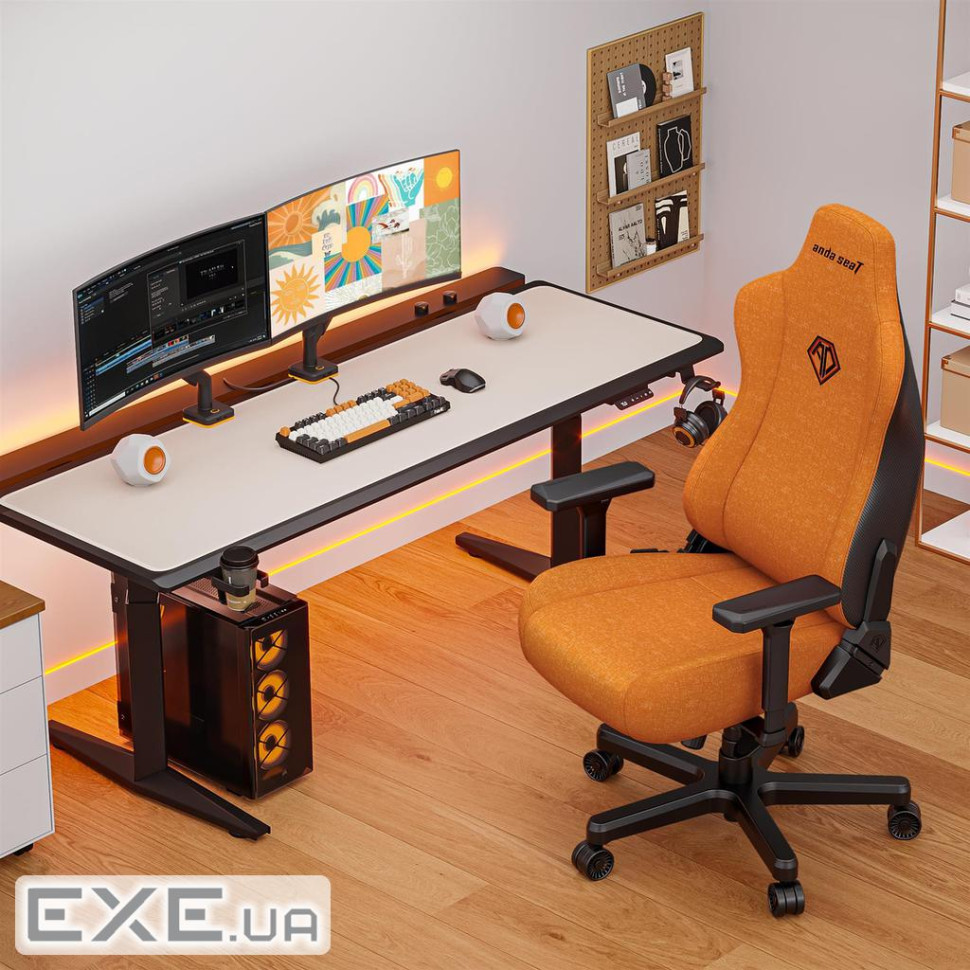 Крісло ігрове Anda Seat Kaiser 3E Fabric XL Orange (AD23YC-XL-09-O-CF-O01)