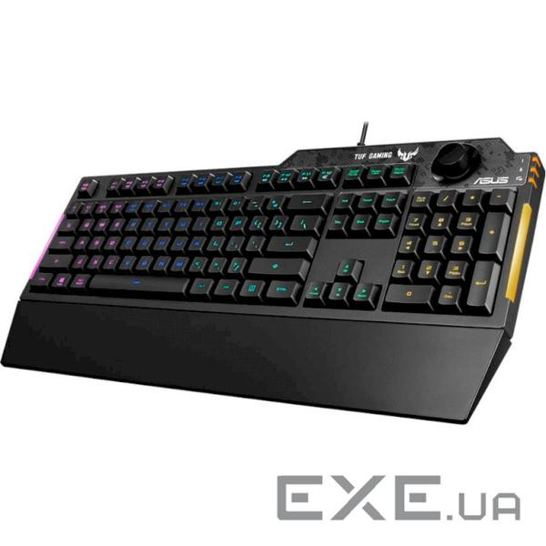 Клавіатура ASUS TUF Gaming K1 RGB 104key USB UA Black (90MP01X0-BKMA00)