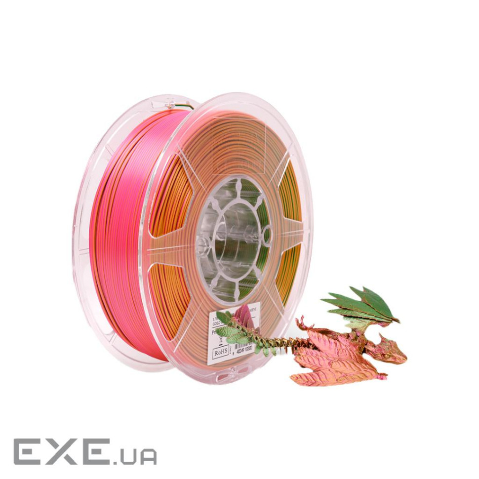 Пластик для 3D-принтера eSUN ePLA-Silk Mystic 1.75мм 1kg gold-red-green (ePLA-SilkMystic-P175GRG1)