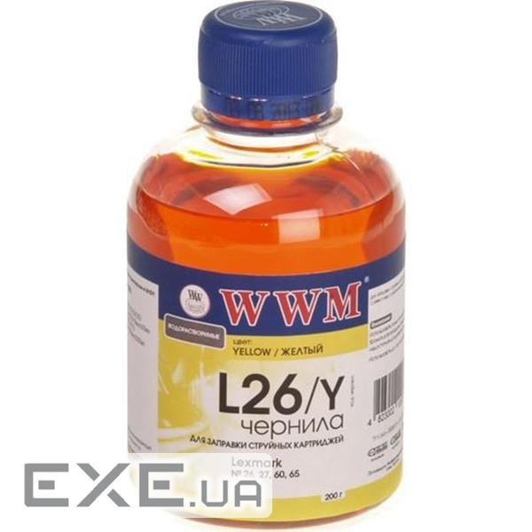 Чорнило WWM Lexmark 26/27(10N0026/0227) Yellow (L26/Y) (L26Y)