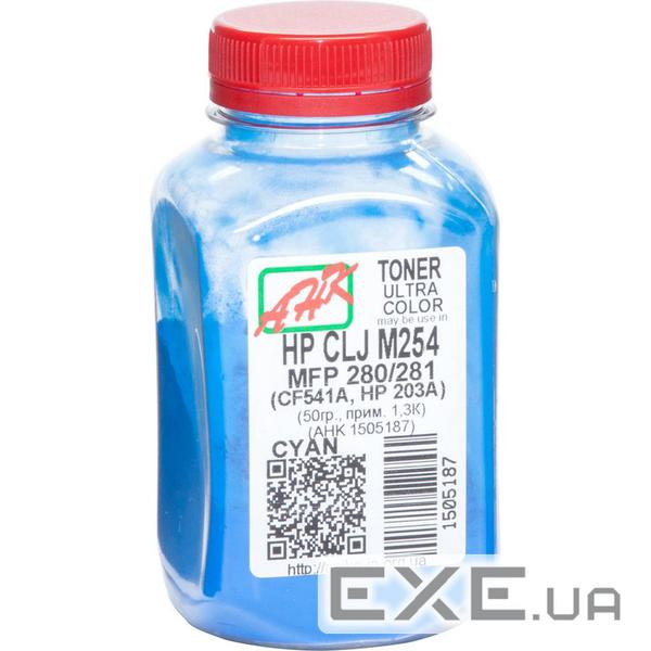 Тонер HP CLJ M254/MFP280/281, 50г Cyan AHK (1505187)