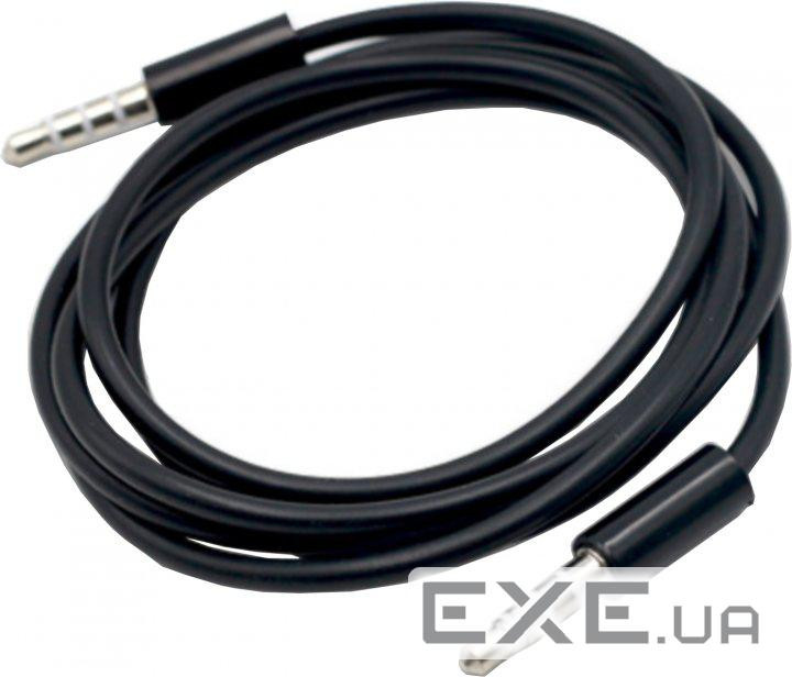 Кабель AUX Audio TRRS 3.5мм Male/Male 1м чорний (S0501)