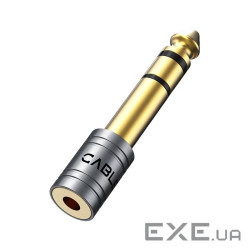 Аудіо адаптер Cabletime 6.3 мм (M) - 3.5 мм (F) (CPA3G) (CA915149)