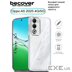 Чохол до мобільного телефона BeCover Silicone Oppo A5 2025 4G/5G Transparent (713882)