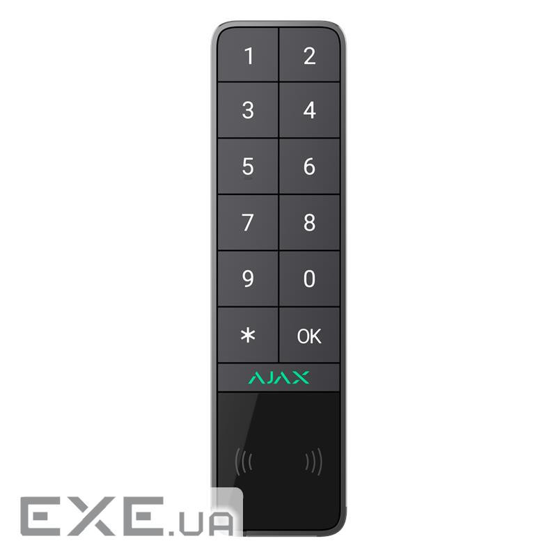 Бездротова зовнішня клавіатура Ajax KeyPad Outdoor Jeweller, графіт (000059122)