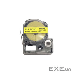 Стрічка для принтера етикеток UKRMARK RL-E-C2YBP-BK/YE, аналог LC2YBP. 6 мм х 8 м (CELC2YBP)