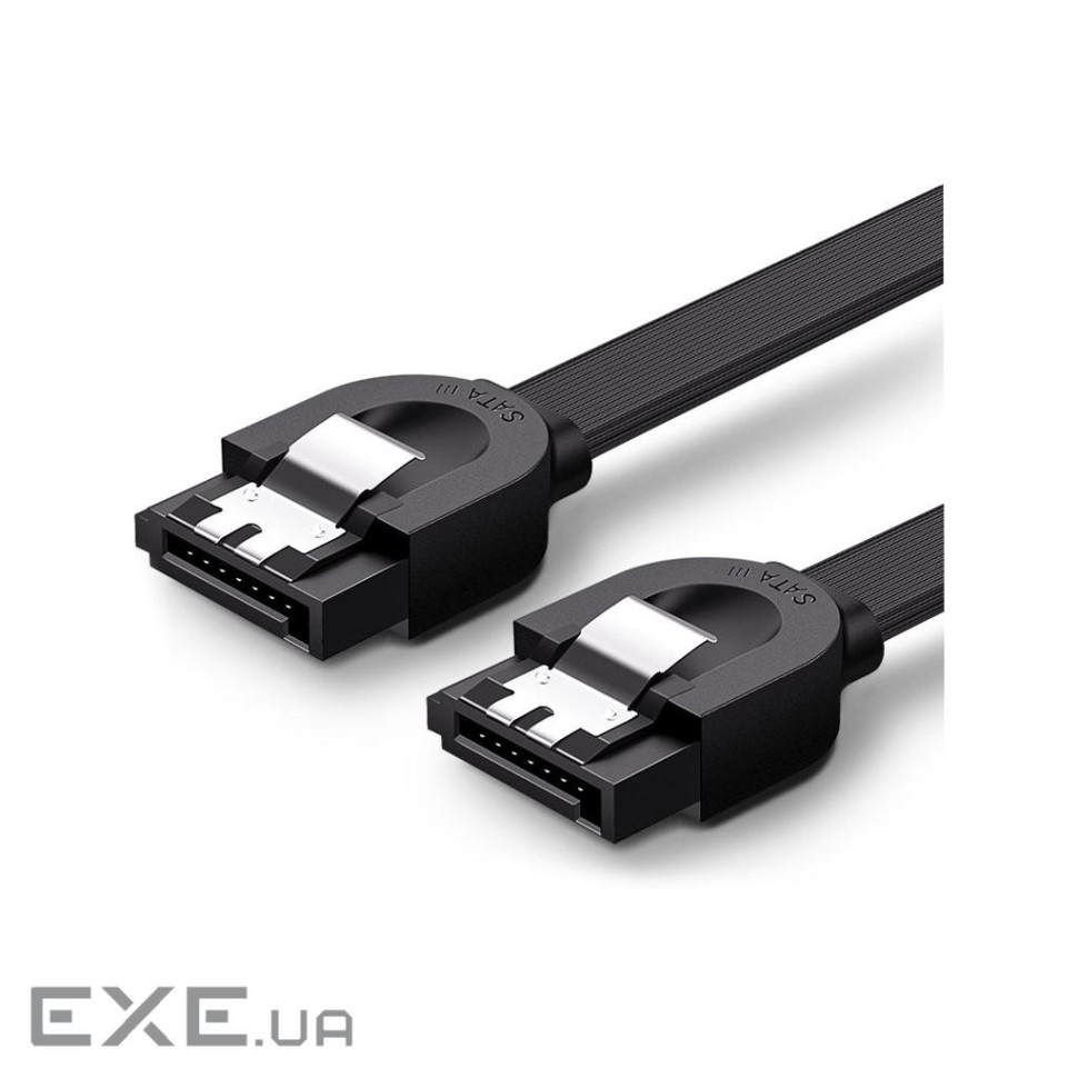 Кабель для передачі даних SATA 3 Data Cable 0.5m US217 Black Ugreen (30796)