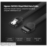 Кабель для передачі даних SATA 3 Data Cable 0.5m US217 Black Ugreen (30796)