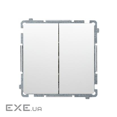Bыключатель Basic 2х нажимной, белый (BMP2.01/11)