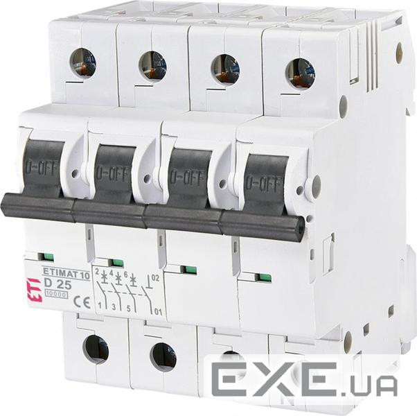 Автоматичний вимикач ETI, ETIMAT 10 3p+N D 25А (10 kA) (2156718)