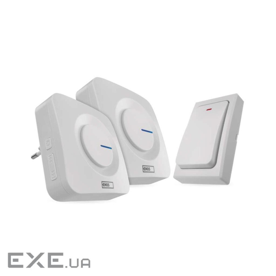 Дверний дзвінок EMOS бездротовий P5731 220В 2 приймачі (180м)