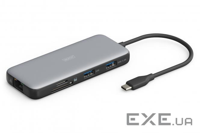 Док-станція DIGITUS USB-C > HDMI/2xUSB-A/USB-C/SD/MicroSD/RJ54 (DA-70914)