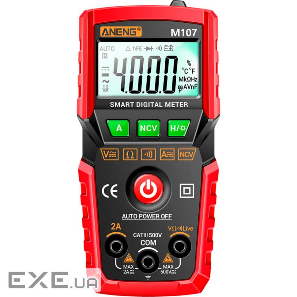 Цифровий мультиметр ANENG M107, V, A, R, C, T