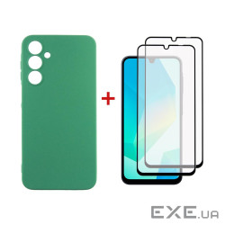 Чохол до мобільного телефона Dengos Samsung Galaxy A16 Soft + glass 2pcs (Mint) (DG-CTG2P-11)
