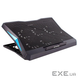 Підставка для ноутбука до 17" ColorWay Q3, Black, 6x6 см вентилятори, регулювання нахилу, (CW-CLQ3)