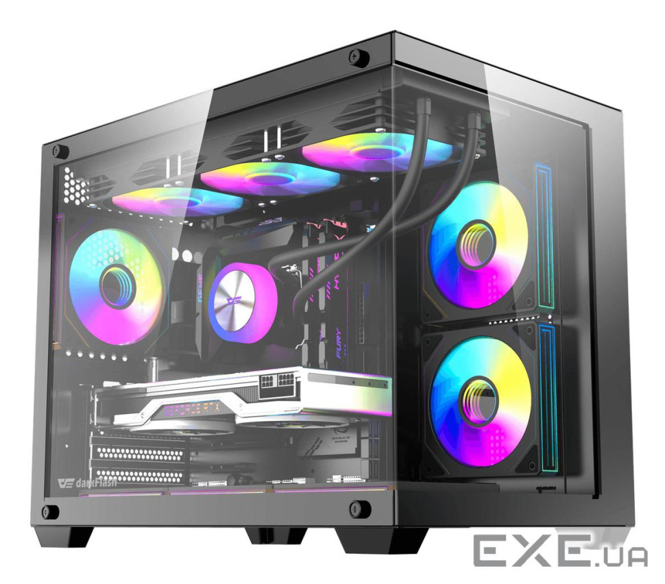 Корпус для комп"ютера DARK FLASH B275 PRO mATX без блока живлення, чорний (B275 PRO BLACK)