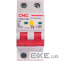 Диференціальний автоматичний вимикач CNC YCB9LE-80M 2P C16 6000A 30mA (NV821877)