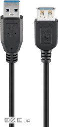 Кабель Goobay подовжувач USB3.0 A M/F 1.8m,AWG28 3xShielding D=4.5mm Cu (75.09.3998-1)