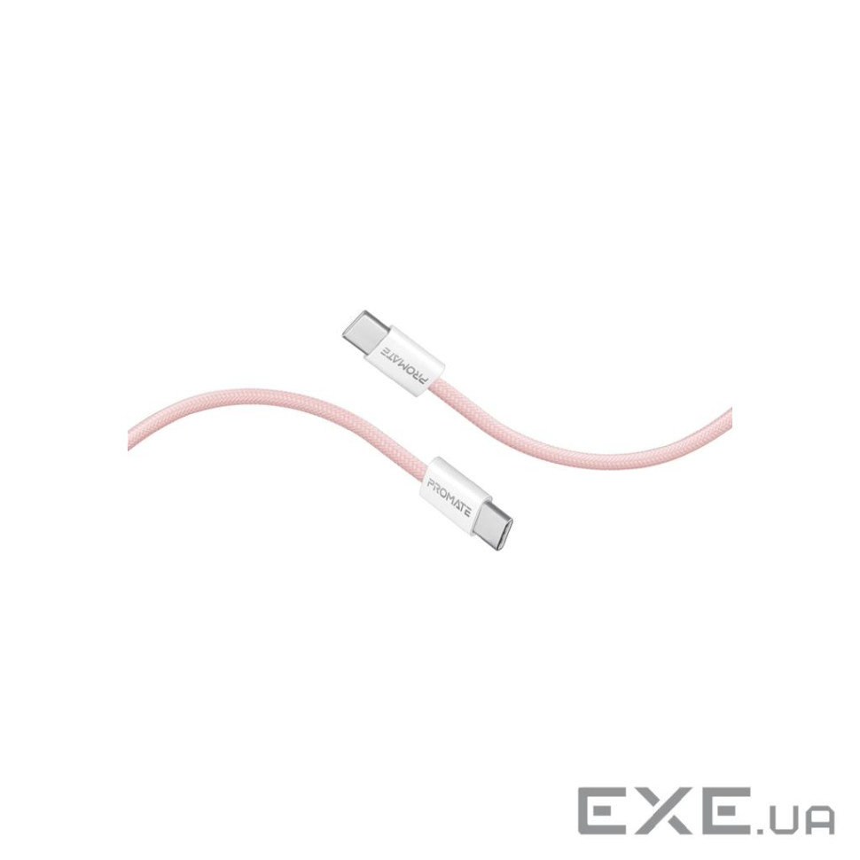 Дата кабель USB-C to USB-C 1.2m Promate (ecoline-cc120.pink)