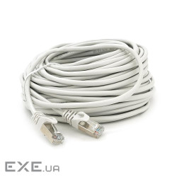 Патч-корд литий MERLION, FTP, RJ45, Cat.5e, 25m, сірий, CU, Q200 (PCM-CU-5E / 25G)