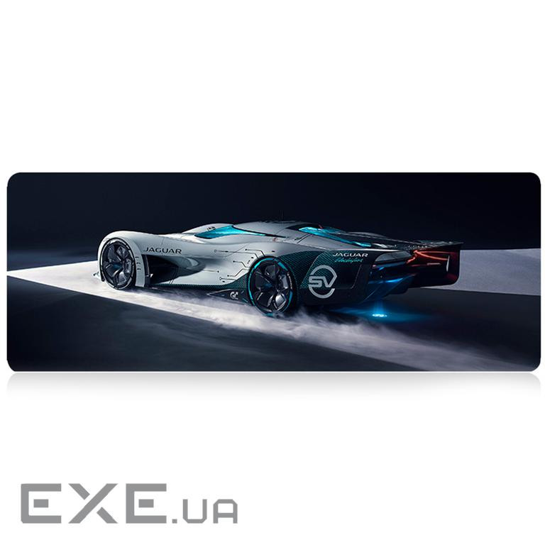 Коврик 300*700 тканинний Jaguar з боковою прошивкою, товщина 2 мм, Gray, Пакет (C35372)