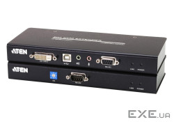 DVI KVM удлинитель, USB, до 60 м. Cat 5e (CE600-AT-G)