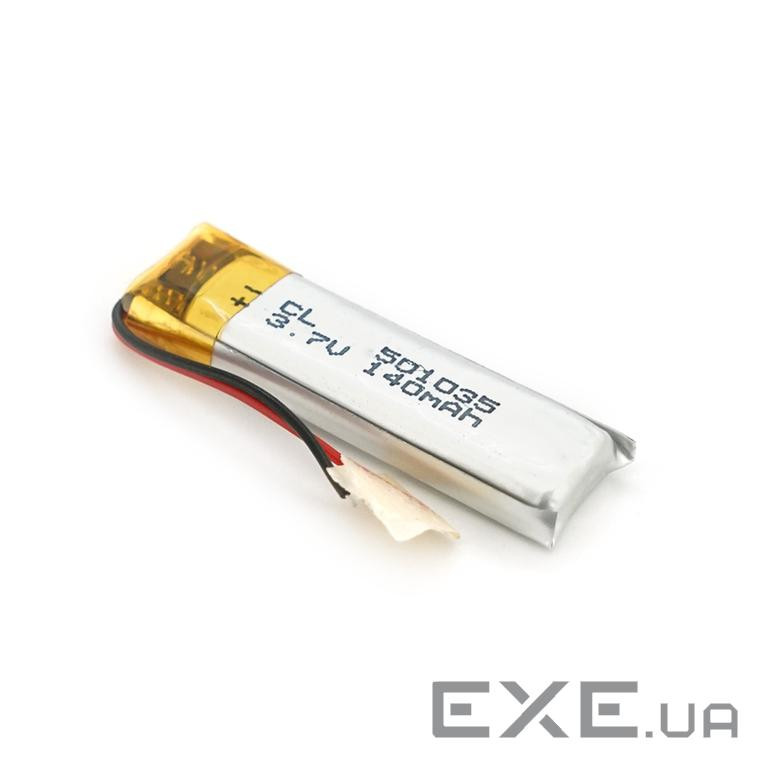 Літій-полімерний акумулятор 5*10*35mm (Li-ion 3.7В 140&middot,год) (501035) ) (501035)