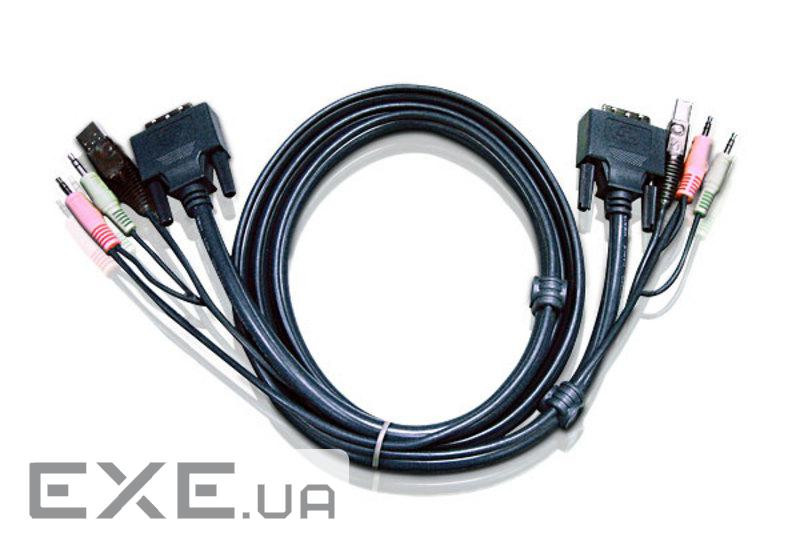 KVM кабель, DVI-D, USB, 5 м. (2L-7D05U)