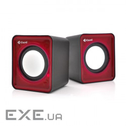 Speakers 2.0 Kisonli V310 Red, 2 x 0.5 W, plastic case , USB + 3.5mm (V310R)