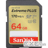 Карта пам'яті SANDISK SDXC Extreme Plus 64GB UHS-I U3 V30 Class 10 (SDSDXW2-064G-GNCIN)