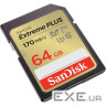 Карта пам'яті SANDISK SDXC Extreme Plus 64GB UHS-I U3 V30 Class 10 (SDSDXW2-064G-GNCIN)
