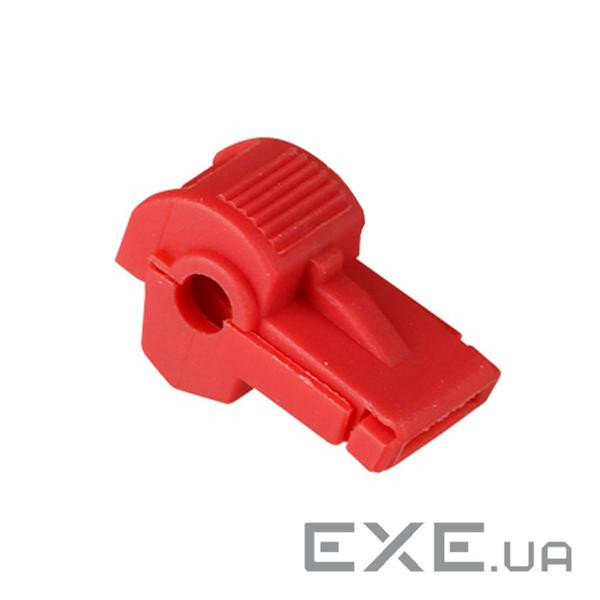 Клеми T1-образні обжимні швидкого монтажу, 0.5-1.0мм2, 10A, Red (HS-T1) 2, 10A, Red (HS-T1)