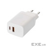 Зарядний пристрій EMOS V04G45 1xUSB-A + 1xUSB-C PD20W GaN