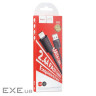 Кабель Hoco X88 Gratified USB - Lightning (M/M), 1 м, Black (6931474783301)
