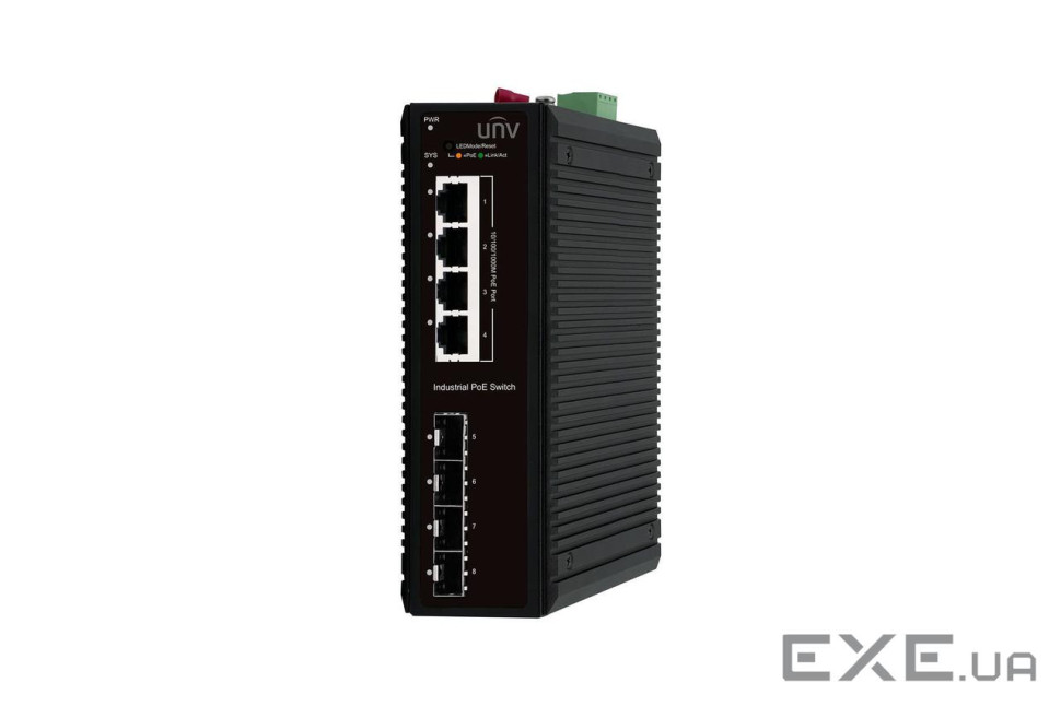 Комутатор UNV Industrial Switches Не керований (IS5000-4GT4GP-POE-IN@PWR75)