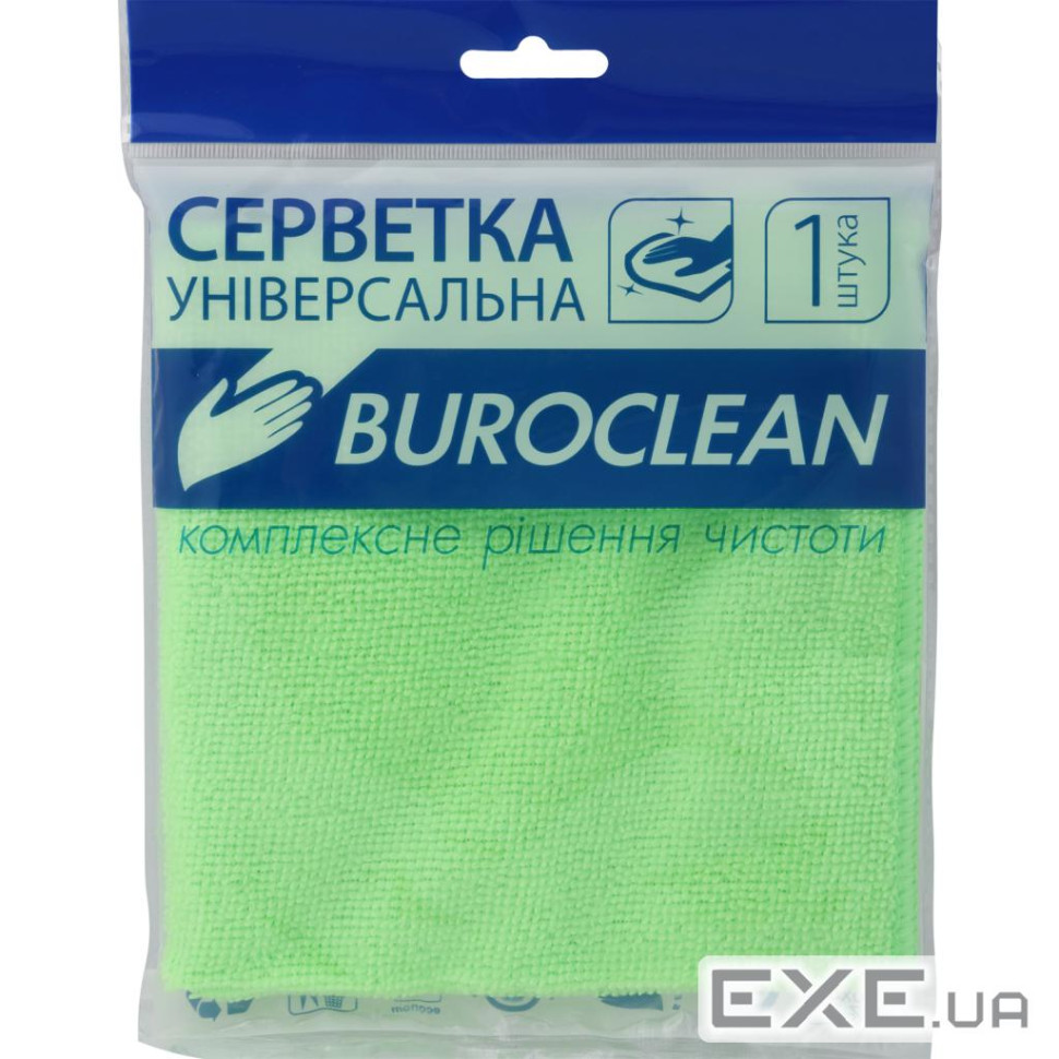 Серветки Buroclean universal microfiber, 30х30 cm, 1шт (10200122)