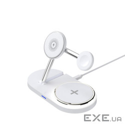Зарядний пристрій Armorstandart Wireless Charging H101 3 in 1 Magnetic White (ARM78102)