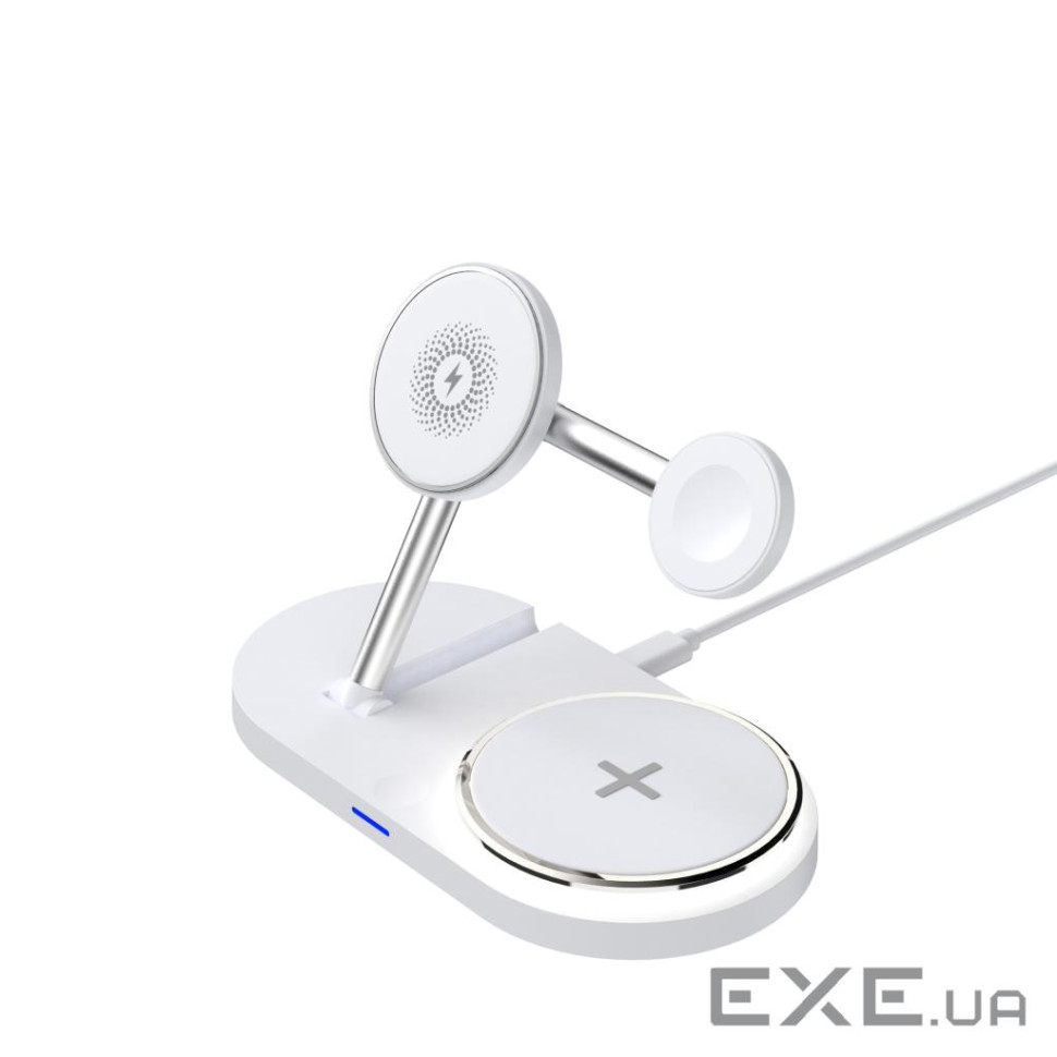 Зарядний пристрій Armorstandart Wireless Charging H101 3 in 1 Magnetic White (ARM78102)
