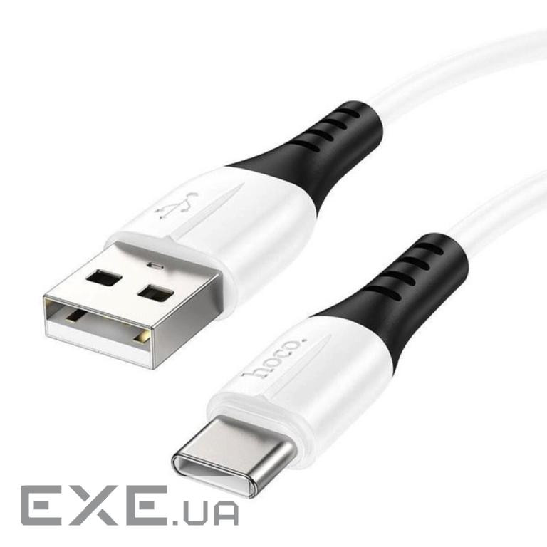 Кабель HOCO X82 USB to Type-C 3A, 1m, silicone, silicone connectors, White (6931474768582)