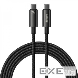 Кабель Baseus Tungsten Gold Type-C to Type-C 240W (3m) black (CAWJ040201)