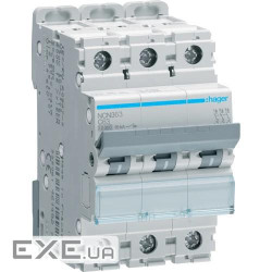 Автоматичний вимикач 3п 10kA C-63A 3м Hager NCN363