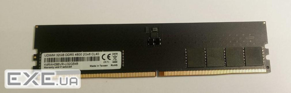 Пам"ять 32Gb DDR5, 4800 MHz, Samsung, CL40, 1.1V (K4RAH086VR-U32GB48)