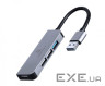 Концентратор Cablexpert USB-A to 1 х USB 3.1 Gen1 (5 Gbps), 3 х USB 2.0 (UHB-U3P1U2P3-01)