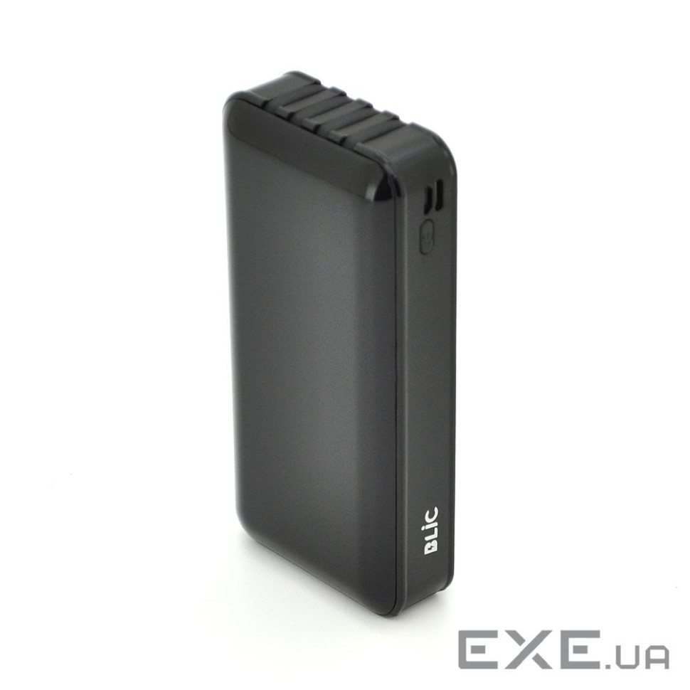 Powerbank BLIC BPB6 20000mAh, 2.1A, 4 кабелі: Type-C, Lighting, Micro, USB, Black, 0,450kg, Box