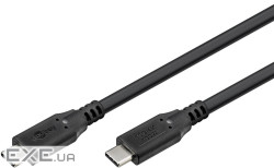 Кабель пристроїв-подовжувач USB Type-C M/M 3.0m,(USB3Gen2x2) 10Gbps 100W/5A Cu,чорний (75.07.4203-1 (75.07.4203-1
