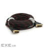 Кабель MERLION DVI 10м Red/Black (YT-DVI(M) (M)NY/RD-10M) (YT-DVI(M)/(M)NY/RD-10m)